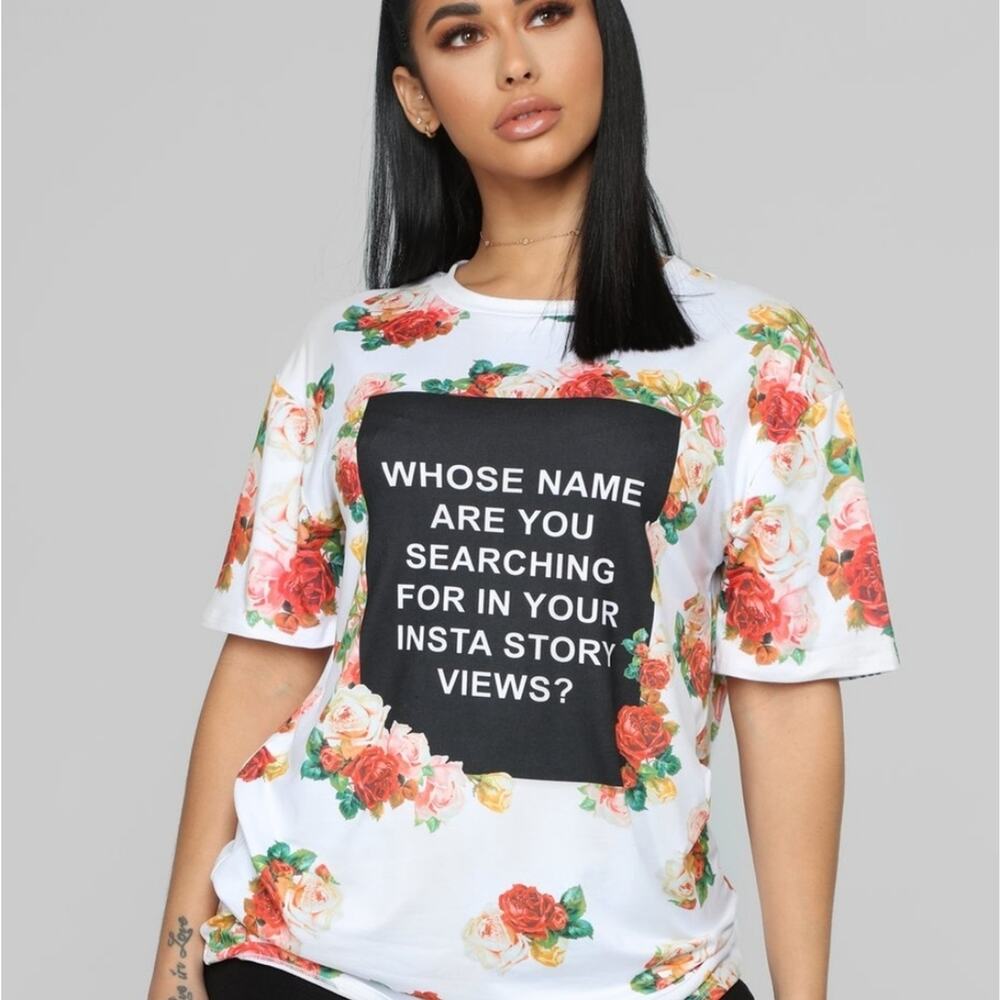 Fashion Nova Cottage Bohemian Style Floral Plus Size Instagram Tunic Top‎ 2XL
